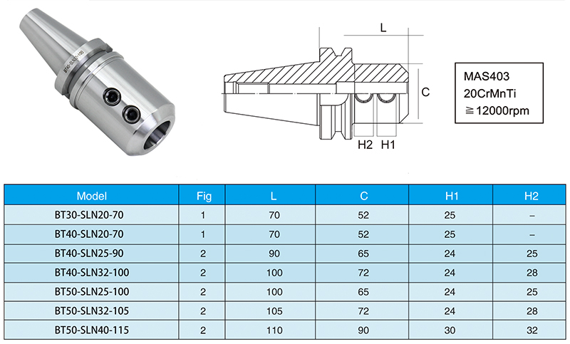 OLICNC BT-SLN Side Lock Holder Drill Chuck Bt40 Milling Arbor end mill Holder cnc milling machine tool holder - SLN/SLA - 1