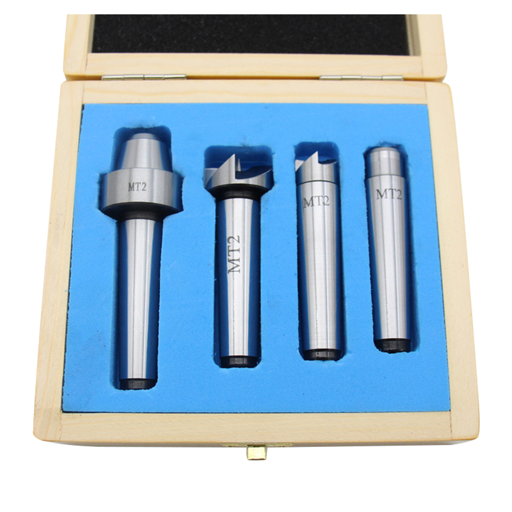 OLICNC 4pcs MT2 Wood Lathe Live Center Set Woodworking Lathe Spur Gear Cup Center Set for Woodworking Turning Tools with Box MT2 set - Live Centers - 3